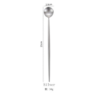 Fashional Colorful Custom Logo Stainless Steel Long Handle <strong>Gold</strong> <strong>Serving</strong> <strong>Spoon</strong> - Product Image 3