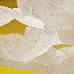 Lampadario sospeso con soffitto a forma di arte creativa moderna personalizzato per illuminazione di ingegneria alberghiera eleganti luci a sospensione - Product Image 5