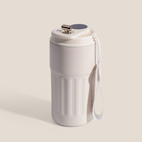 Oferta Especial: Taza de Café Inteligente con Indicador de Temperatura, de Acero Inoxidable, Doble Pared, Aislada al Vacío, Ecológica, de 15 oz