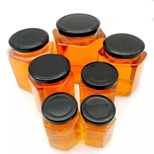 Vente <span class=keywords><strong>en</strong></span> gros Récipient alimentaire <span class=keywords><strong>en</strong></span> pot de miel <span class=keywords><strong>en</strong></span> verre hexagonal avec couvercle 25ml 40ml 100ml 180ml 280ml 380ml 500ml 720ml - Product Image 6
