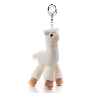Manufacturer Hot Selling Stuffed Animal Plush Lovely Alpaca Plush Keychain for Promotional Gifts