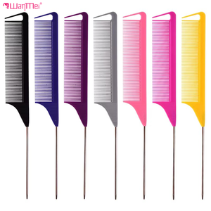 Pettini per Parrucchieri Wanmei con Logo Personalizzato, Pettini Rosa per Separare i Capelli, Tintura e Intrecciatura, Pettine a Coda di Topo per Acconciature Afro e Meches - Product Image 6