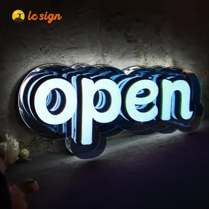 Papan reklame led kustom kualitas tinggi huruf cetak 3d papan reklame toko surat 3d led huruf cermin tak terbatas untuk toko