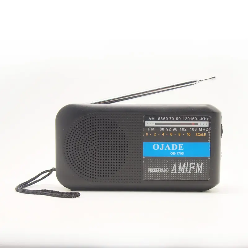ABS material portable am fm radio with telescopic antenna