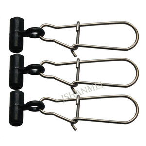 JSM 100 pcs/<span class=keywords><strong>lot</strong></span> glissière à glissière glissière haute résistance avec joli curseur de plomb noir à pression pour ligne de pêche - Product Image 1