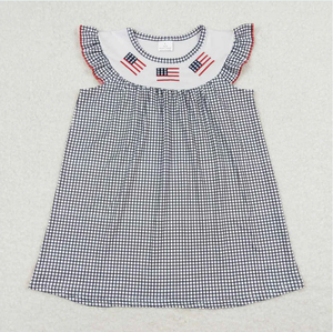 Baby Girls Flag 4th Of July Sibling Rompers Dresses <b>Clothes</b> Sets - Product Image 3