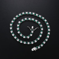 CM JEWELRY En gros Colliers tennis pour femmes en laiton plaqué, personnalisés, de mode raffinée, sertis de zircons