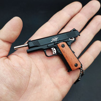 Mini 1911 manche en bois modèle militaire arme modèle accessoires alliage jouet pistolet métal pistolet moulé sous pression pistolets pistolets