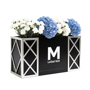 Tùy chỉnh ngoài trời thép không gỉ kim loại vòng hoa hộp và hình chữ nhật hoa hộp cho vườn trung tâm mua sắm - Product Image 6