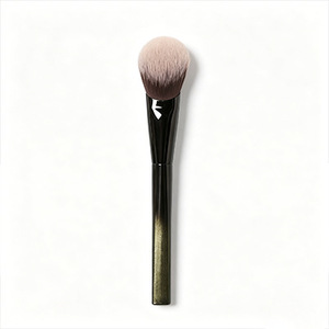 Trendy Sloping <b>Blush</b> <b>Brush</b> Synthetic Fibers Wooden Handle For Makeup Application - Product Image 1