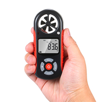 Anémomètre numérique portatif multi-flux d'air, mesure de la vitesse du vent et de la température, haute précision, protection IP65, -10C 50C 0.3-30m/s