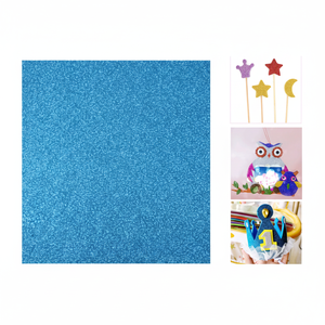 Carta Glitterata Non Adesiva Peiyong Azzurra 2MM Modello 51702 per Artigianato e Decorazioni - Product Image 2