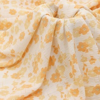 Tissu imprimé extensible 100 % polyester de haute qualité, 180D 160GSM, tissage uni, textile pour robe, jupe et costume de mode pour filles