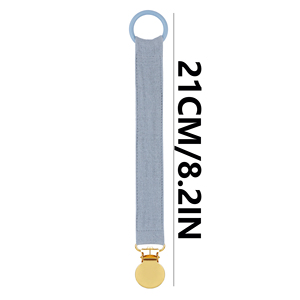 Clip de chupete muselina de bebé con tela de algodón anillo de silicona cadena BPA libre <span class=keywords><strong>Unisex</strong></span> oro Metal chupete Clip titular <span class=keywords><strong>cosas</strong></span> <span class=keywords><strong>para</strong></span> bebé - Product Image 2