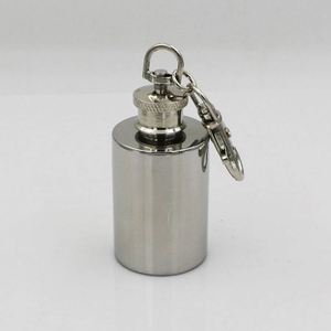 Mini Stainless Steel <b>Flask</b> With Thermal Insulation and Vacuum Cap Accessory Keychain - Product Image 5