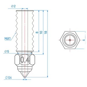 Cabezal de Impresión de Latón Elegoo Neptune 4 4 Pro, Boquilla de Acero Endurecido de Alto Flujo, Resistente al Desgaste, Accesorio para Impresora 3D - Product Image 3