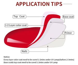 High Definition Glossy Topcoat Gel De Non Wipe <b>Top</b> <b>Coat</b> UV Nail Polish - Product Image 6