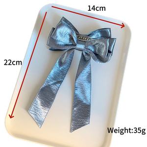 Pince à cheveux en soie avec nœud, en ruban de satin, antidérapante, pour danseuses et mariages - Product Image 5