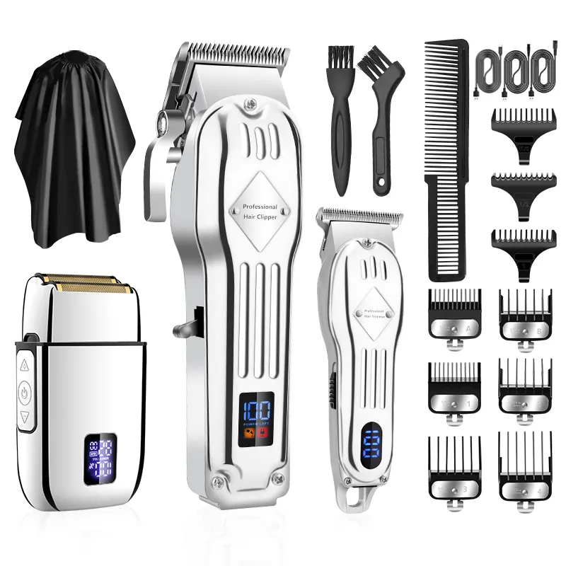 4d 973 Nieuwe Usb Oplaadbare Haartrimmer Set Draadloze Kapper Trimmer Rvs Kapper Haire Tondeuse Accessoreset