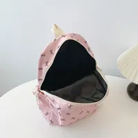 Sac à dos pour ordinateur portable tendance et mignon avec imprimé nœud, fermeture éclair, bretelles réglables, protection pour ordinateur portable, idéal pour la rentrée scolaire