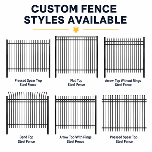 Paneles de Cerca Metálica Ornamental de Alta Resistencia, Estilo Hierro Forjado de Grado Industrial, para <span class=keywords><strong>Puerta</strong></span> de Villa - Product Image 4