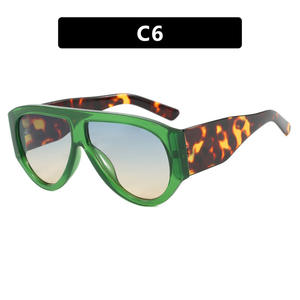 メンズ＆レディース向け、ヴィンテージ風ビッグフレームサングラス、UV400 PC素材、カスタムロゴ入り、格安でおしゃれなサングラス - Product Image 2