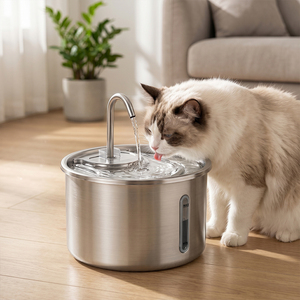 <span class=keywords><strong>Fontaine</strong></span> <span class=keywords><strong>à</strong></span> <span class=keywords><strong>eau</strong></span> pour animaux de compagnie intelligente <span class=keywords><strong>à</strong></span> circulation automatique en acier inoxydable 304, ultra-silencieuse, écologique, durable, avec filtration <span class=keywords><strong>à</strong></span> 4 couches pour chats - Product Image 2