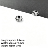 Perles ovales en argent plaqué cuivre, perles en forme de baril, perles individuelles, accessoires et ornements à la mode