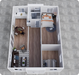 Casa Mobile Prefabbricata di Lusso Espandibile e Pieghevole 40ft con 2, 3 o 4 Camere da Letto, Casa Modulare Containerizzata per Vivere, Certificata CE per l'Europa - Product Image 5