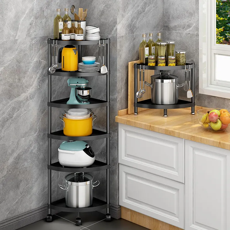 Multifunzione in acciaio inox da cucina rack di stoccaggio bagno soggiorno angolo scaffale