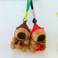 Peluche Capybara promotionnelle avec rembourrage en coton PP pour machines à griffes et porte-clés, à partir de 14 ans