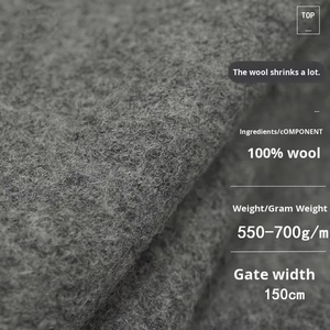 Tissu tricoté en <span class=keywords><strong>laine</strong></span> pleine <span class=keywords><strong>laine</strong></span> thermorétractable gris extensible lourd automne hiver <span class=keywords><strong>veste</strong></span> à boucle 100% tissu en <span class=keywords><strong>laine</strong></span> <span class=keywords><strong>bouillie</strong></span> - Product Image 2