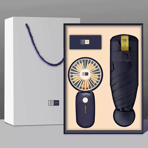 Coffret cadeau d'été, coffret cadeau d'affaires, ventilateur, parapluie, cadeau pratique avec logo personnalisé - Product Image 3
