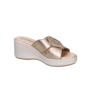 Ciabatte con Zeppa Morbide da Donna Cinzia Ts61312, Sandali con Plateau Color Rame Metallizzato - Product Image 5