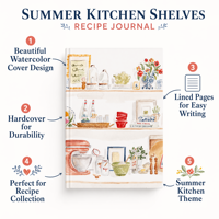 Carnet de cuisine A5 personnalisable à couverture rigide avec revêtement en tissu pour recettes et souvenirs