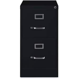 Archivador vertical económico de dos cajones tamaño carta con cajones metálicos negros - 15 x 22 x 28.37 - Product Image 3