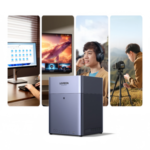 Nouveau NAS domestique DH4300 Plus avec IA, processeur Rockchip, 8 Go LPDDR4X, 4 baies HDD/SSD, NFC, RJ45, stockage réseau 2.5GbE UGREEN NAS - Product Image 5