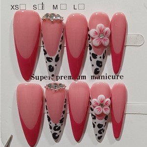 <span class=keywords><strong>Faux</strong></span> ongles amande haut <span class=keywords><strong>de</strong></span> gamme, transparents, sculptés à motifs floraux, style européen-américain et tendance Asie du Sud-Est - Product Image 3