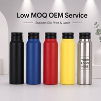 Bouteille d'eau sportive en acier inoxydable à isolation sous vide avec couvercle magnétique portable, logo personnalisé