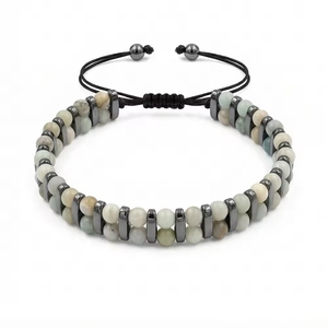 4mm Natural Hematite Tiger Eye <b>Bracelet</b>, Adjustable <b>Bracelet</b>, Fashion Jewelry Gift for Men and Women Wholesale - Product Image 5
