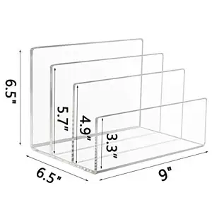 New Design Custom Acrylic File Organizer Holder Clear Display Holder Organizer your Desk Clean and Neat