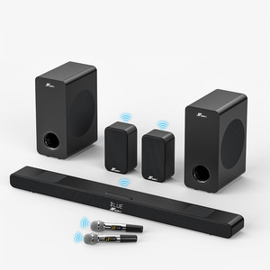 Sistema de Barra de Sonido Jk Audio con Subwoofer y Micrófonos Inalámbricos para 5.3, Potencia de 100W-500W, para Karaoke en Casa, Sonido Envolvente de Cine - Product Image 1
