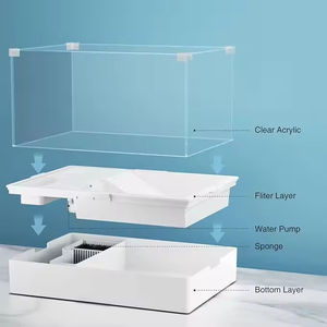 Ama-zon Offre Spéciale Grand kit de fournitures de bassin d'eau en plastique Bassins terrestres Tortue des Émirats arabes unis PE pour cage de tortue d'aquarium - Product Image 3