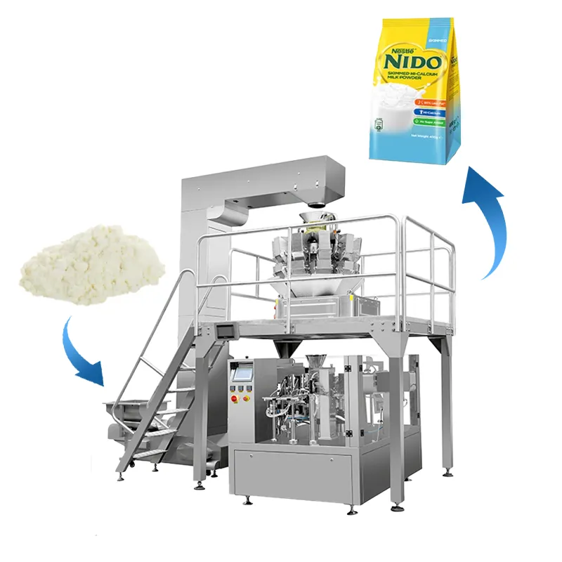 Máquina automática de envasado de leche en polvo Máquina envasadora de proteínas de café en polvo
