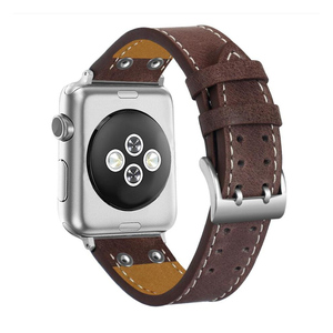 Piel de cuero de grano completo 44MM inteligente correa de reloj para <span class=keywords><strong>Apple</strong></span> Watch 44MM correa de cuero - Product Image 1