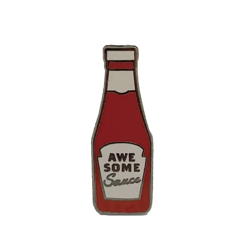Spilla da bavero in metallo con Logo personalizzato a forma di bottiglia