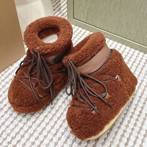 Bottes d'hiver chaudes épaisses pour femmes, bottes de neige thermiques de luxe de la marque Designer Moonlight, tige en laine spatiale tendance, automne-hiver - Product Image 6