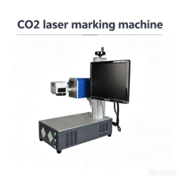 Nouvelle machine de marquage et de gravure au laser CO2 automatique 30W refroidie par eau pour le bois, le plastique, le cuir, le caoutchouc, l'acrylique