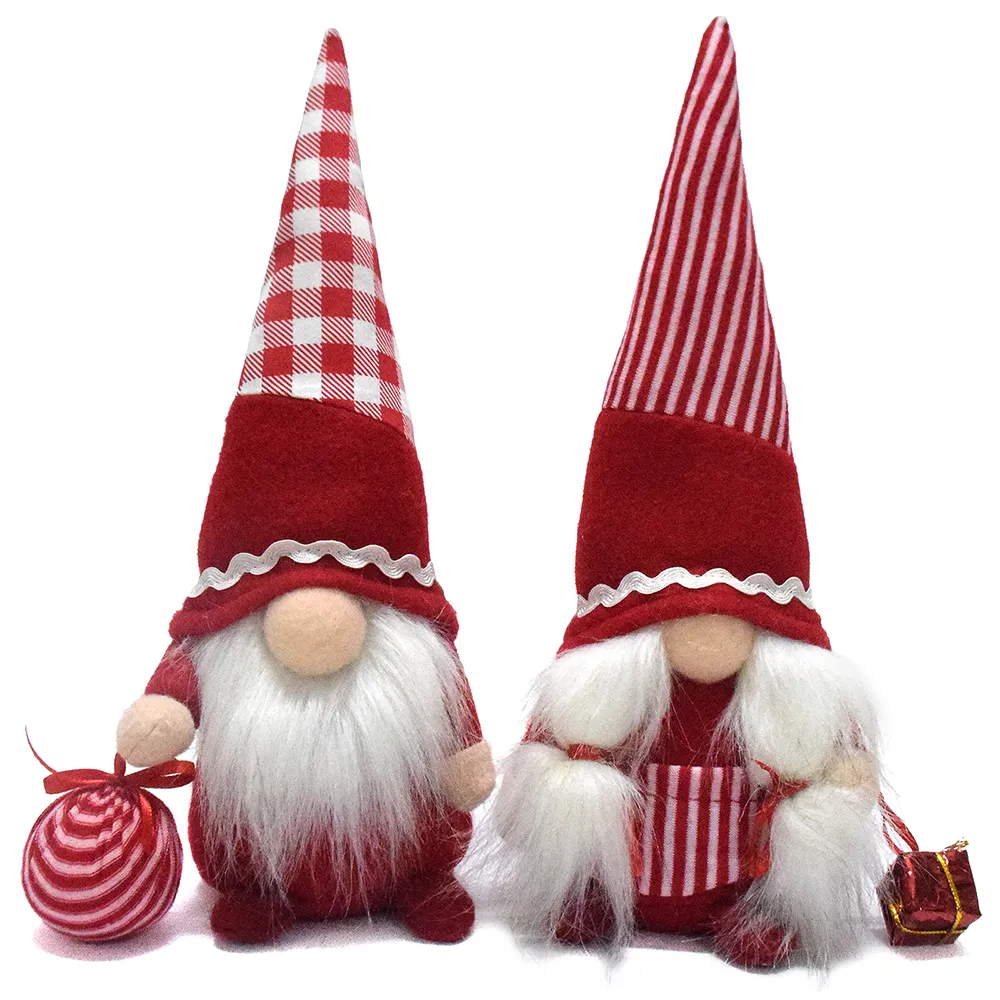 Boheng Natal Fontes Estatuetas de Papai Noel escandinavo sueco Tomte Nisse pelúcia vermelho Gnomos decorações para casa