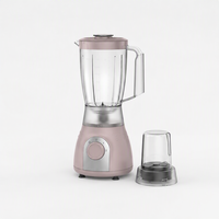 Blender de table électrique de luxe 350W, 4 lames, 2 vitesses, pot en plastique de 1,5L, broyage total pour usage domestique en cuisine